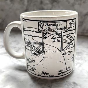 Vintage The Far Side BONELESS CHICKEN RANCH Coffee Mug 1983 Gary Larson